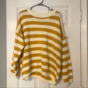 Luca + Grae Yellow and White Striped Sweater